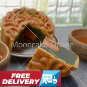 单黄绿茶 Green Tea Lotus Paste Mooncake with 1 Yolk [8 pieces] [FREE DELIVERY]